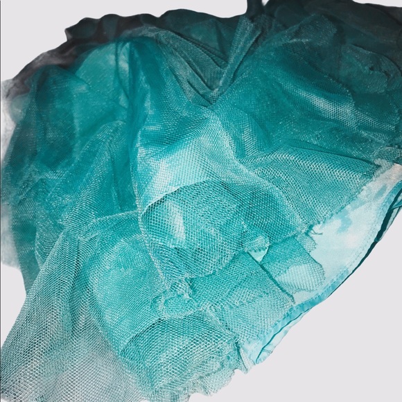 Youngland Sz 4 Toddler Dress Blue Dots Ruffles - Picture 2 of 5